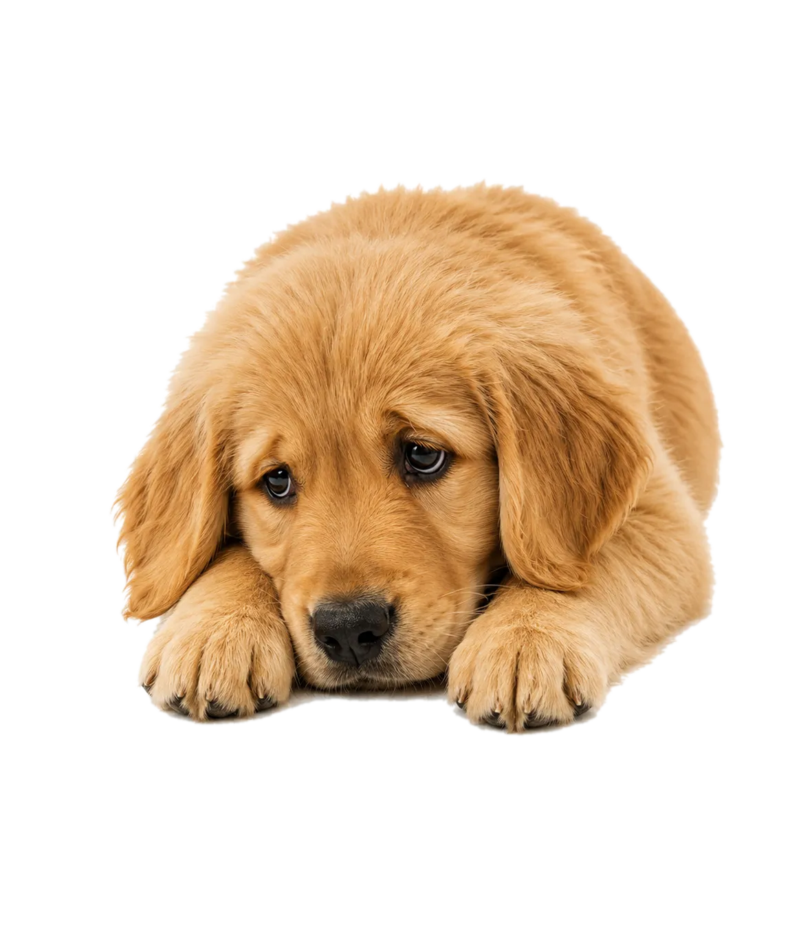 Anjing terlihat murung dan lesu di rumah